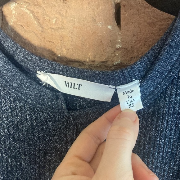 Wilt Broken Hem Ribbed Top, XS - Picture 2 of 5
